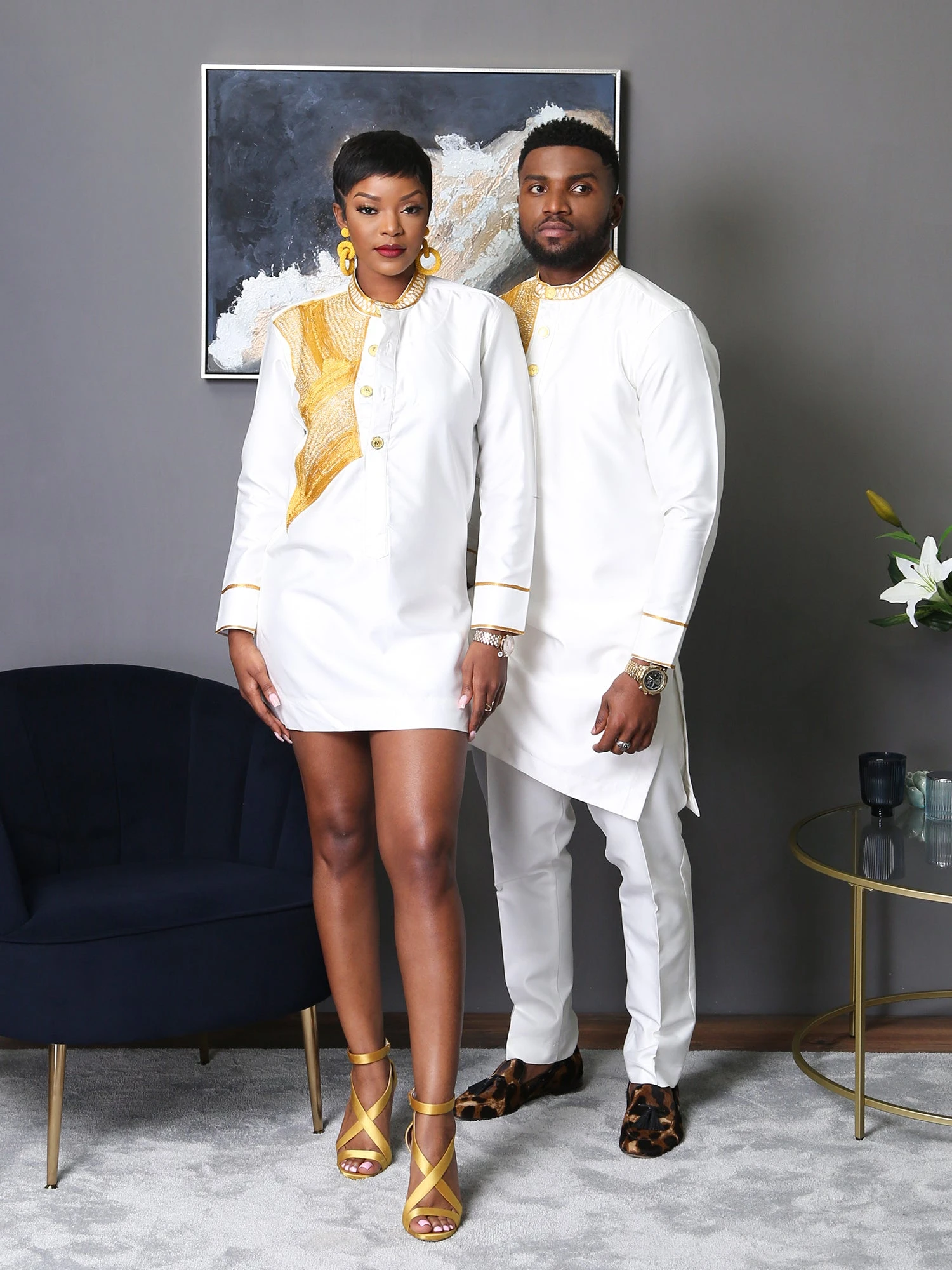 African Inspired Embroidered Mini Dress | African Native Women's Traditional Wear - Image 9