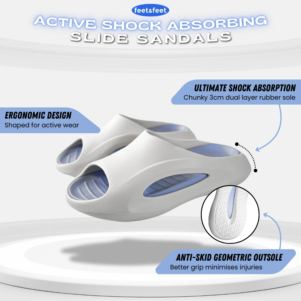 Active Shock Absorbing Slide Sandals - Image 5