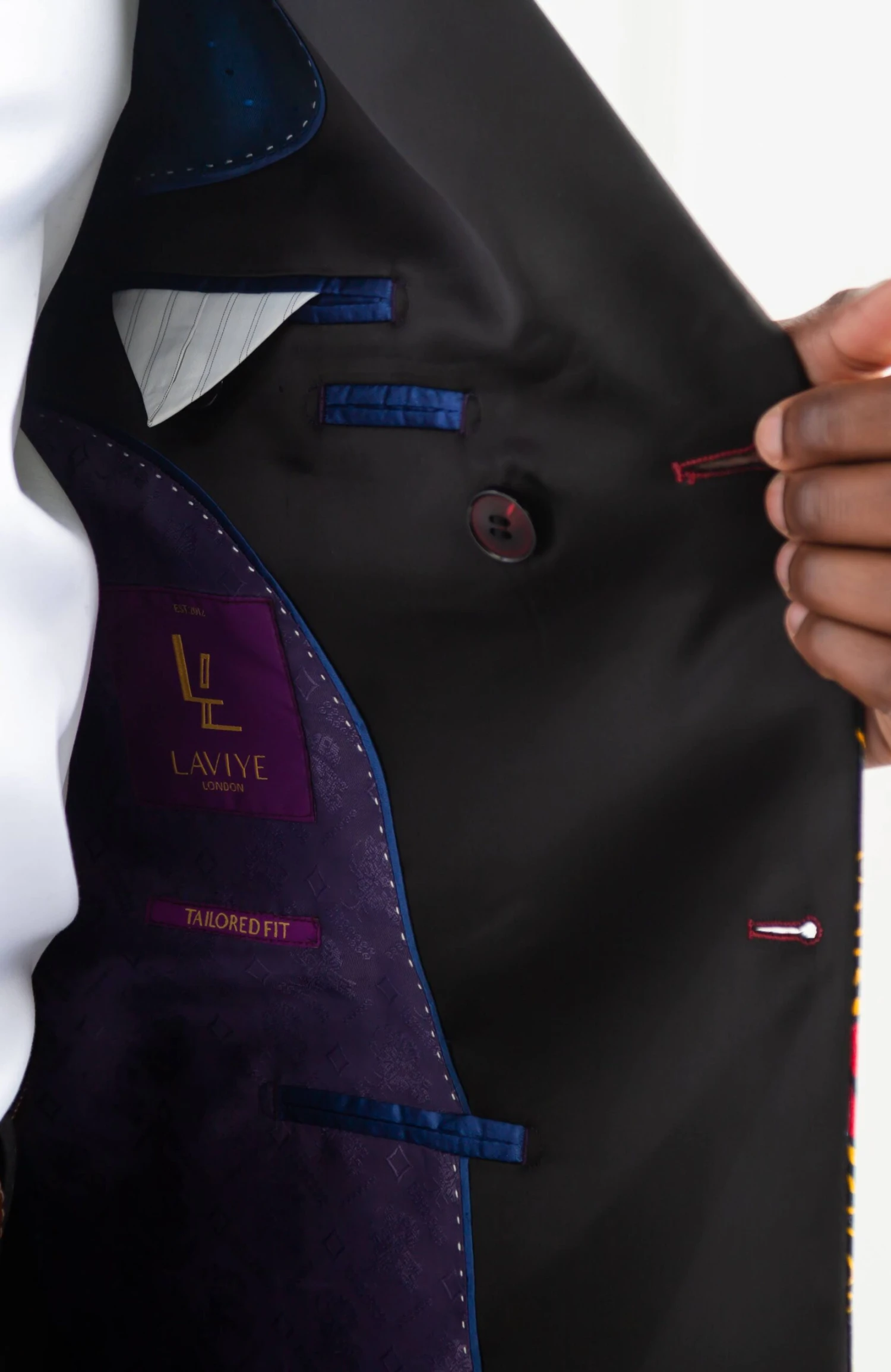 African Blazers For Men - Tailored Fit Double Breasted African Print Formal Blazer - CHARLES - Image 9