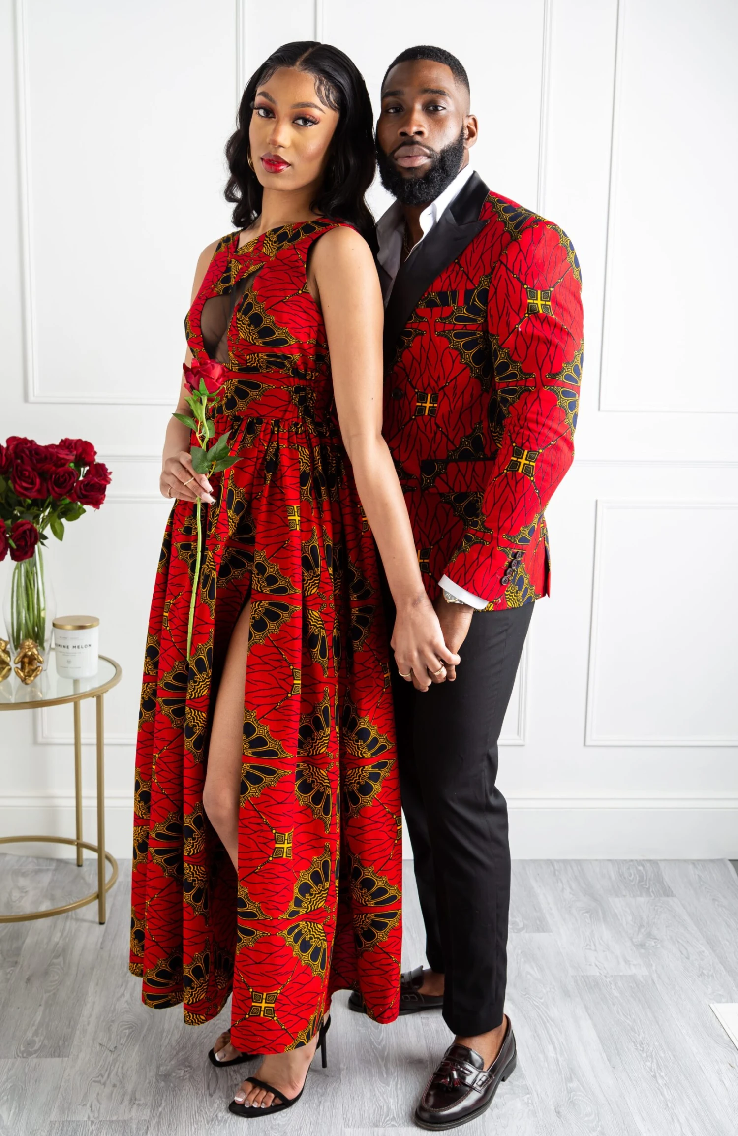 African Blazers For Men - Tailored Fit Double Breasted African Print Formal Blazer - CHARLES - Image 2