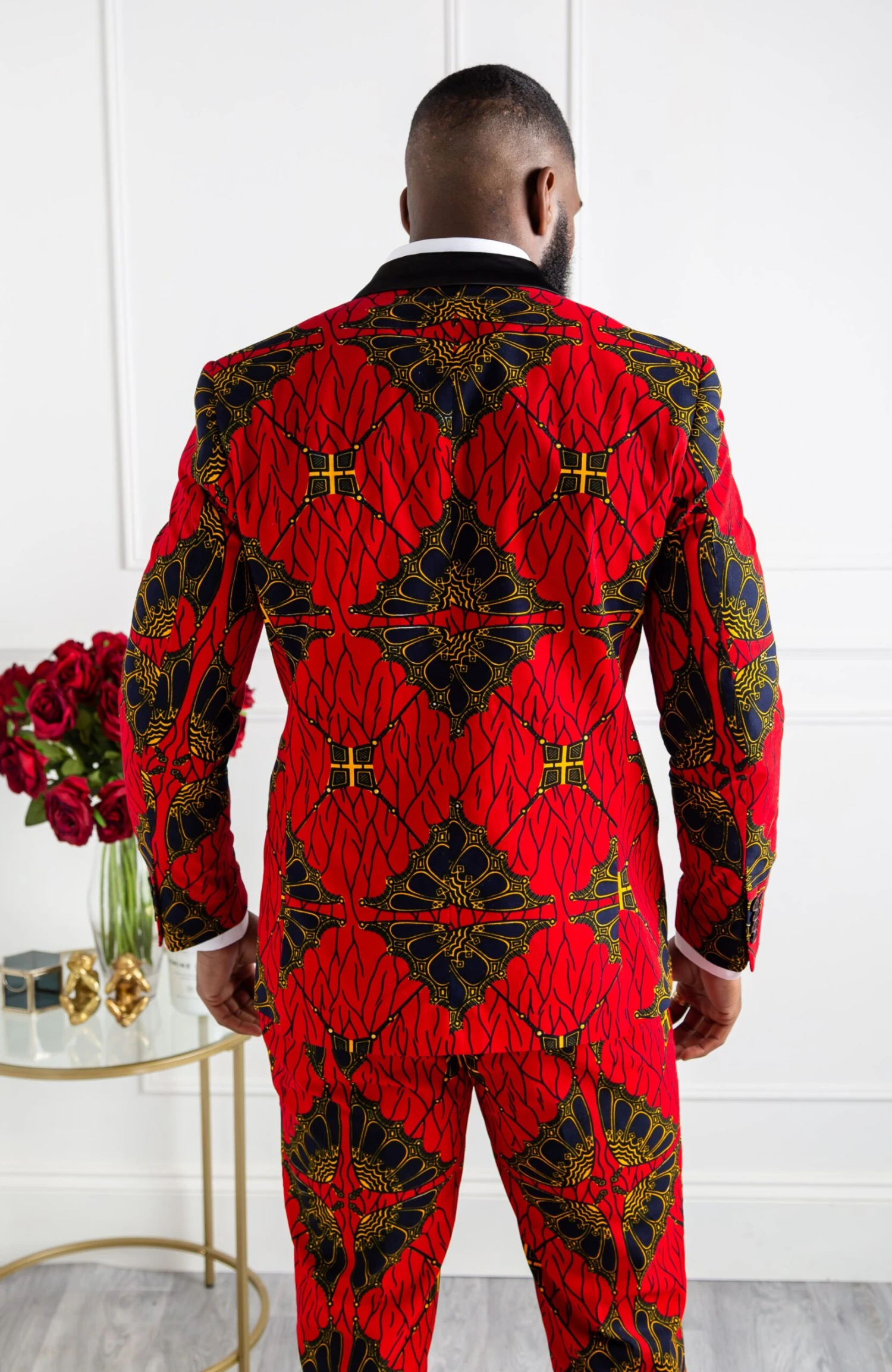 African Blazers For Men - Tailored Fit Double Breasted African Print Formal Blazer - CHARLES - Image 7