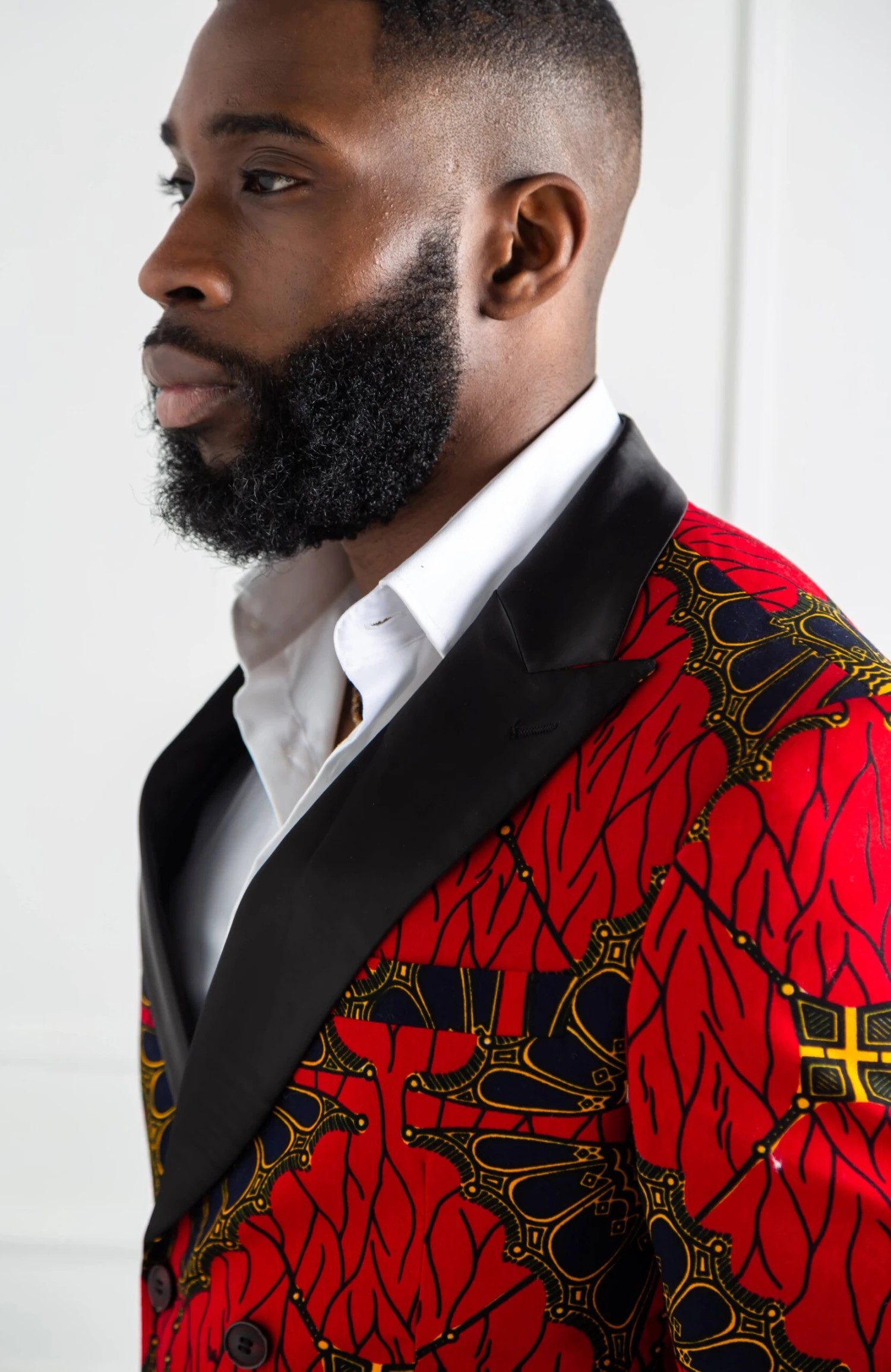 African Blazers For Men - Tailored Fit Double Breasted African Print Formal Blazer - CHARLES - Image 8