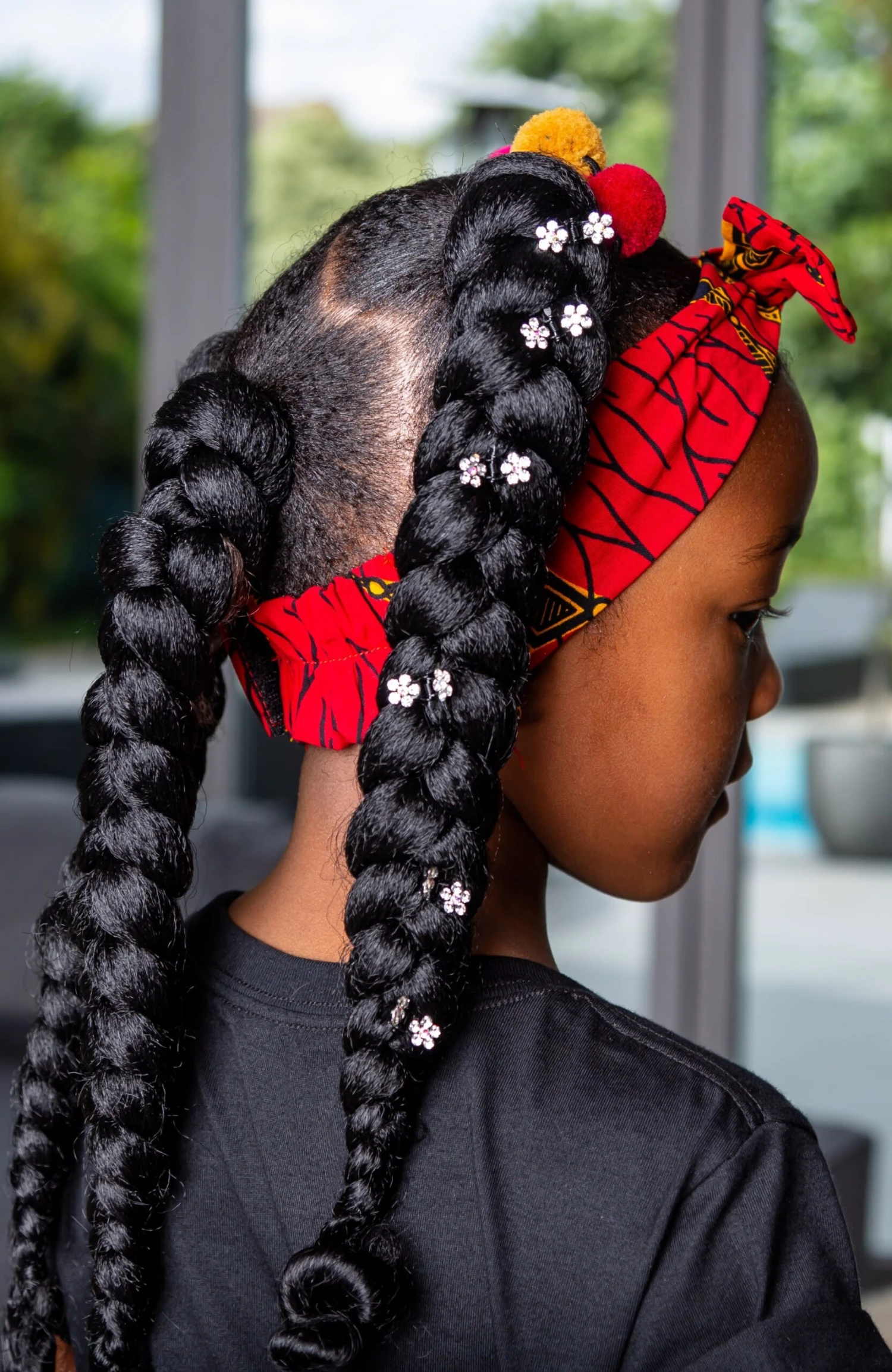 African Print Dress For Girls | Sleeveless Turtleneck Midi Dress For Girls - CORDELIA - Image 11