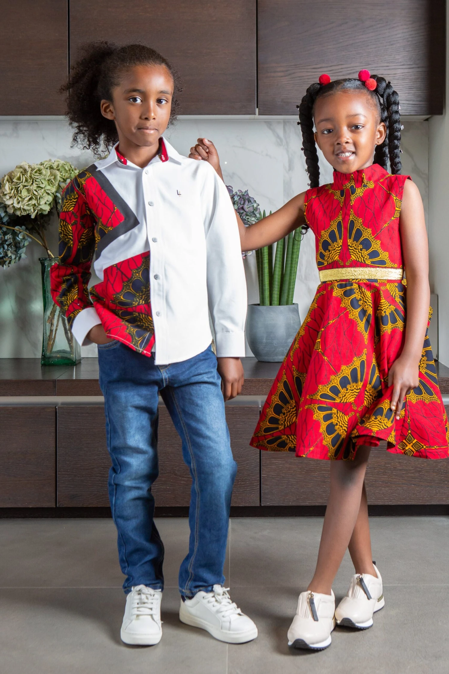 African Shirts For Boys | Boys African Shirt - Tailored Fit White Button Down Oxford Shirt - CHARLES - Image 8