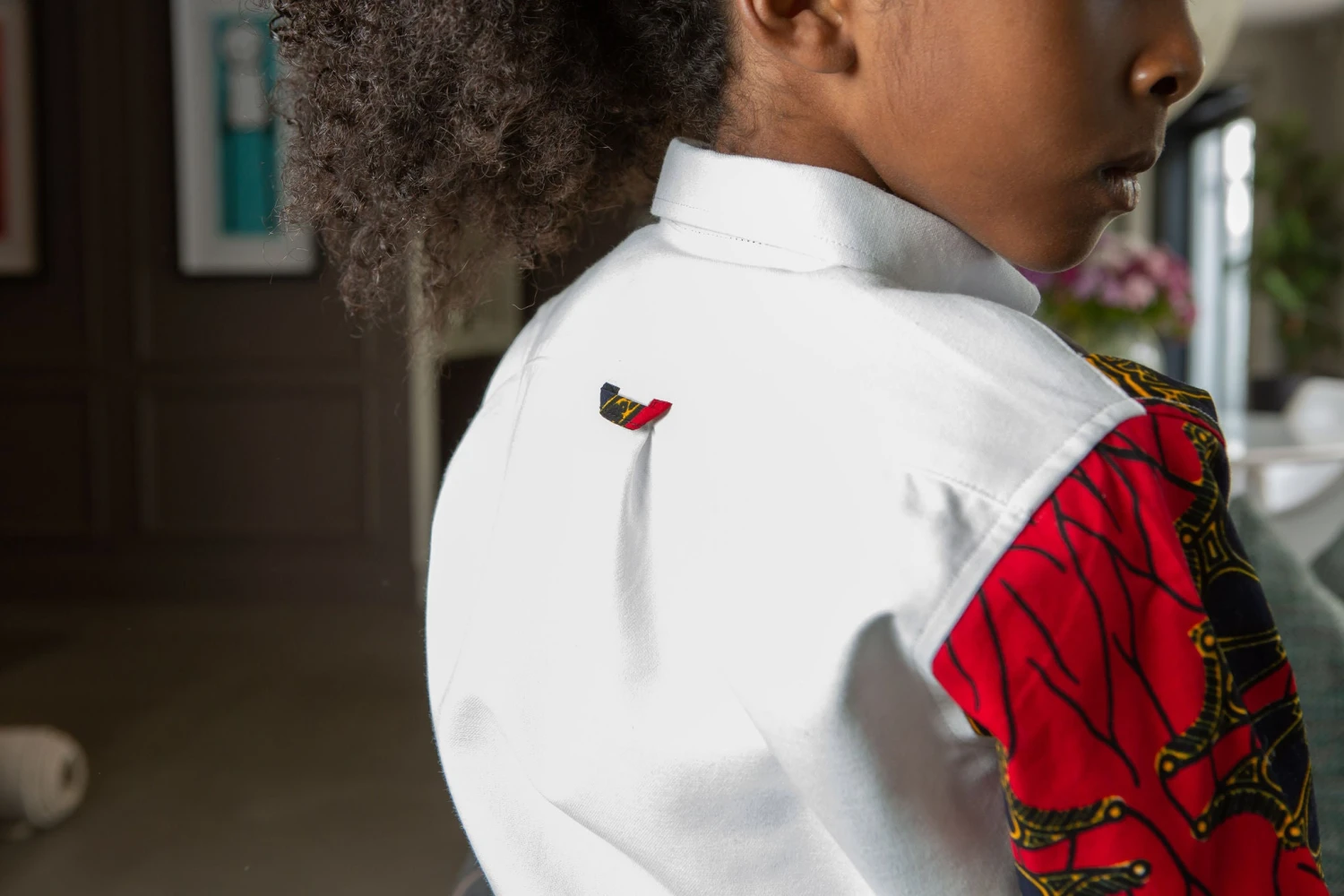 African Shirts For Boys | Boys African Shirt - Tailored Fit White Button Down Oxford Shirt - CHARLES - Image 4