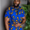 African Print Polo Shirt For Men | Short Sleeve Ankara Shirt - ELIJAH
