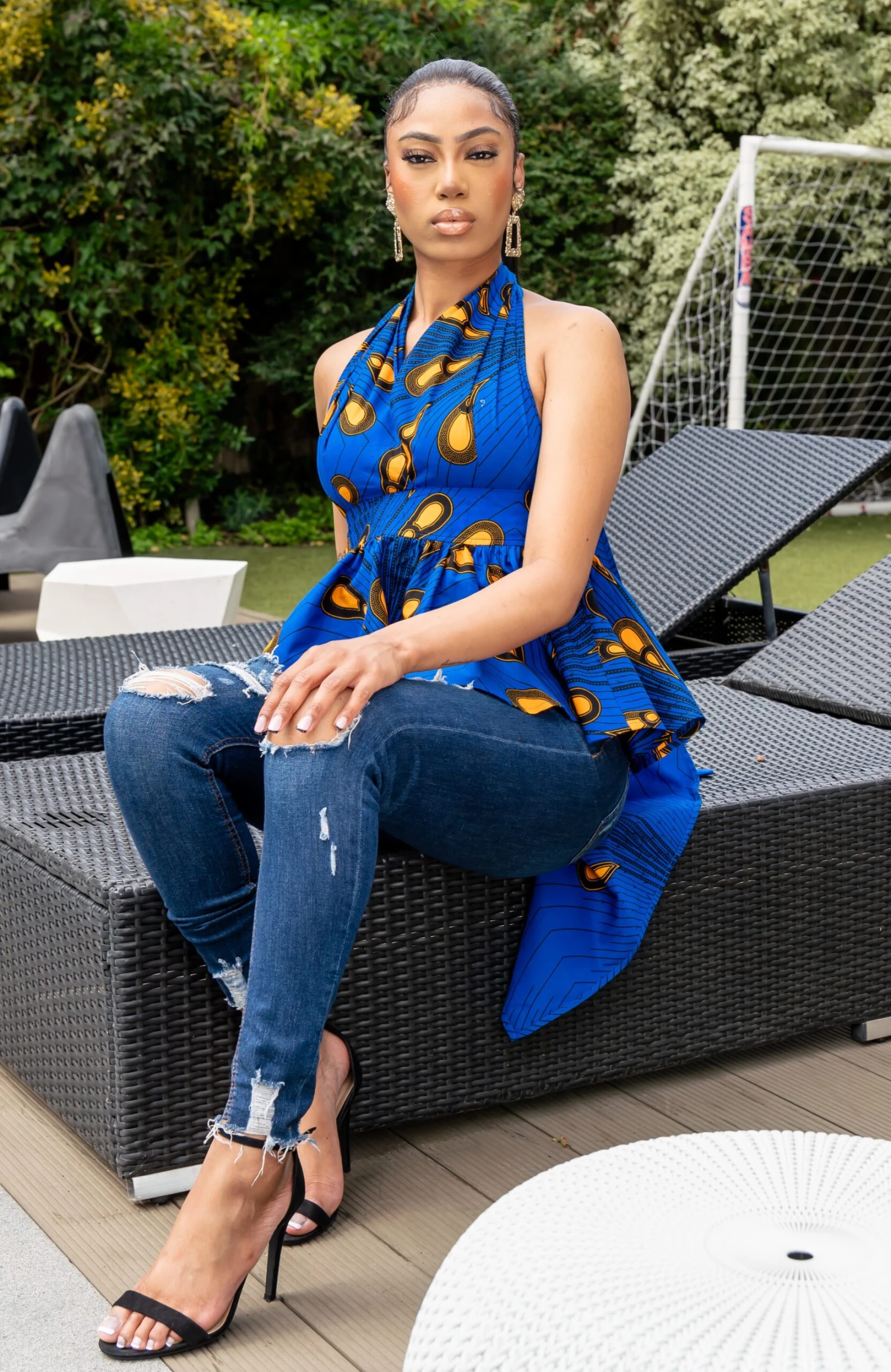 African Peplum Wrap Top Convertible Infinity Halter Top - ELLA - Image 7