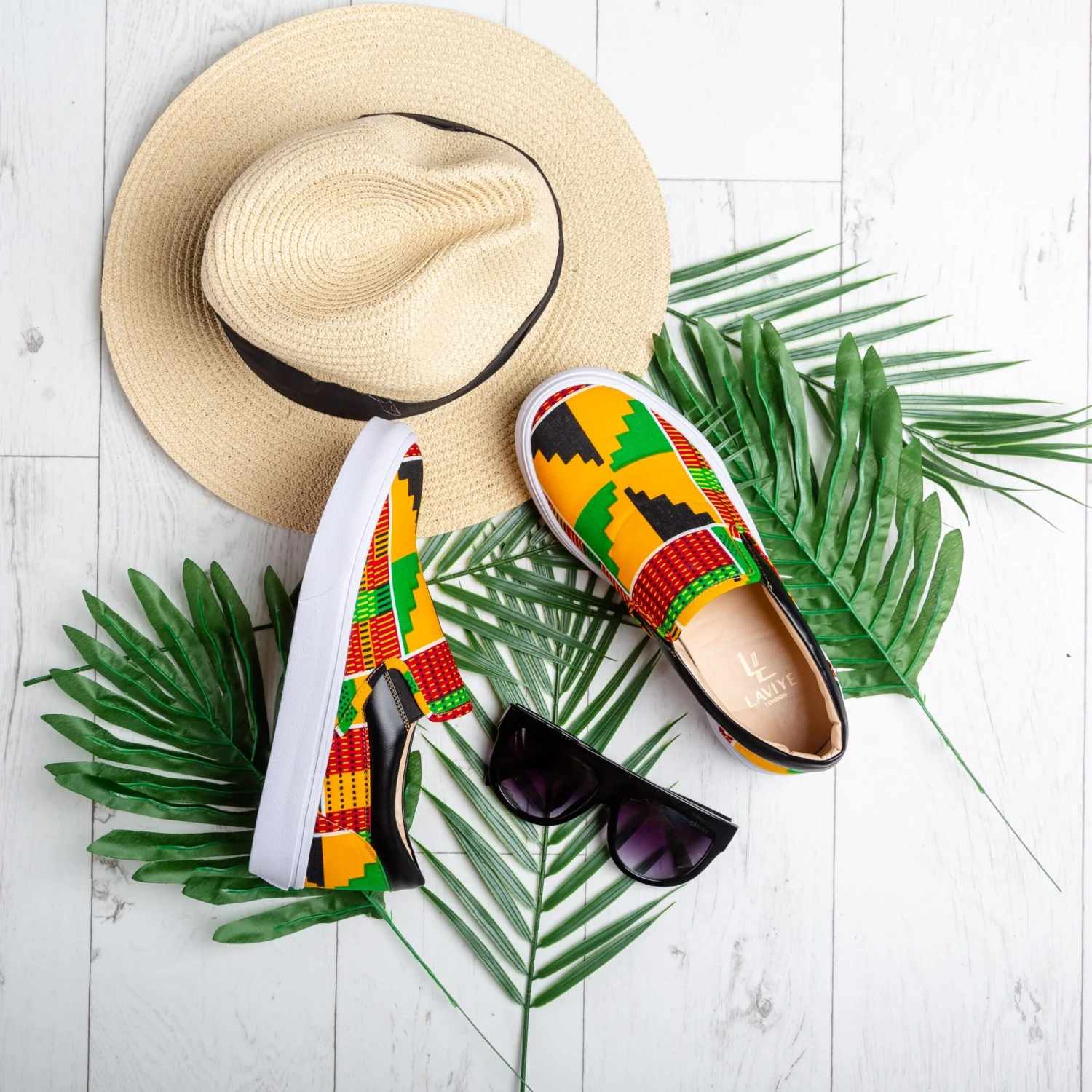 African Print Sneaker Shoes Light Weight Slip-on Trainer - KUMASI - Image 6