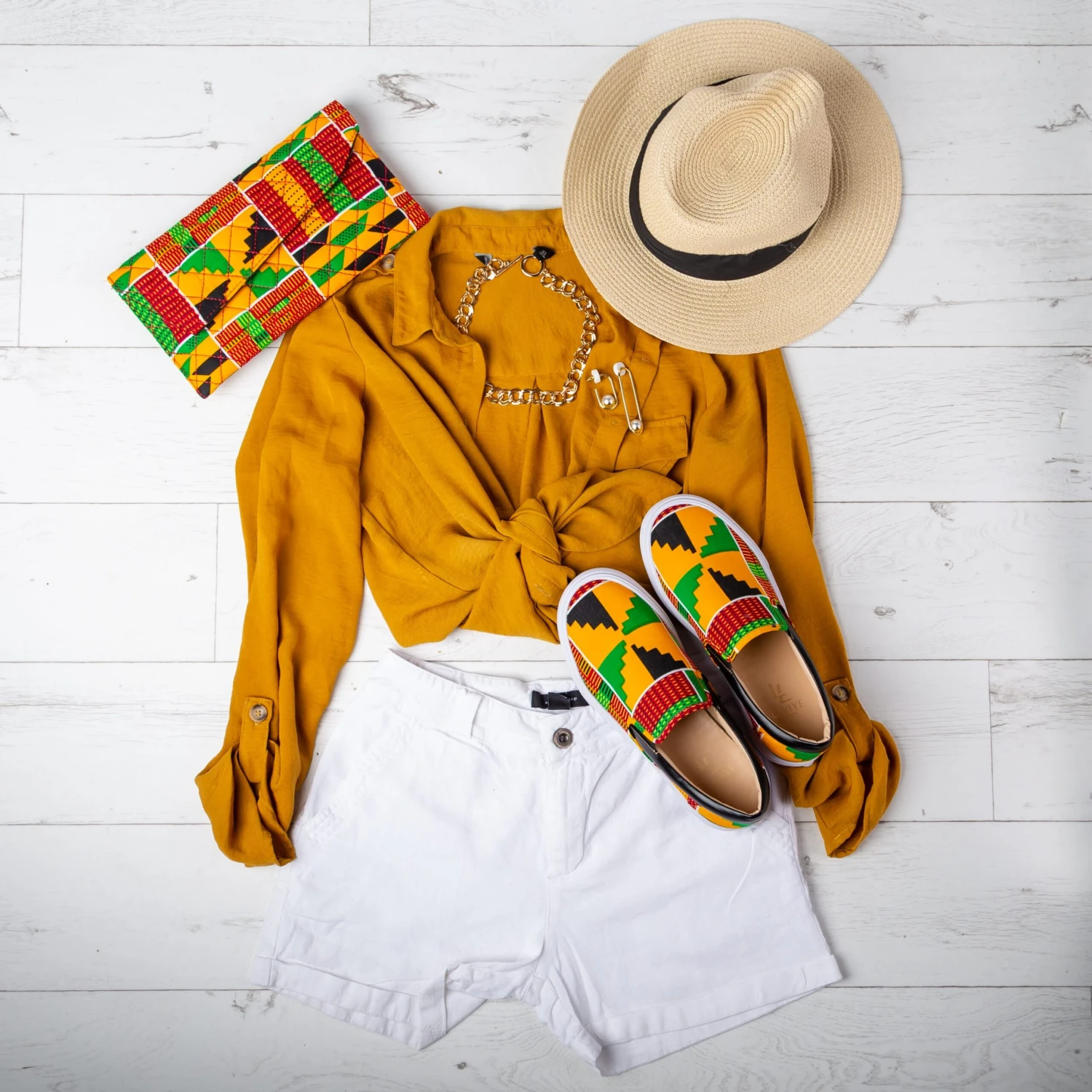 African Print Sneaker Shoes Light Weight Slip-on Trainer - KUMASI - Image 8