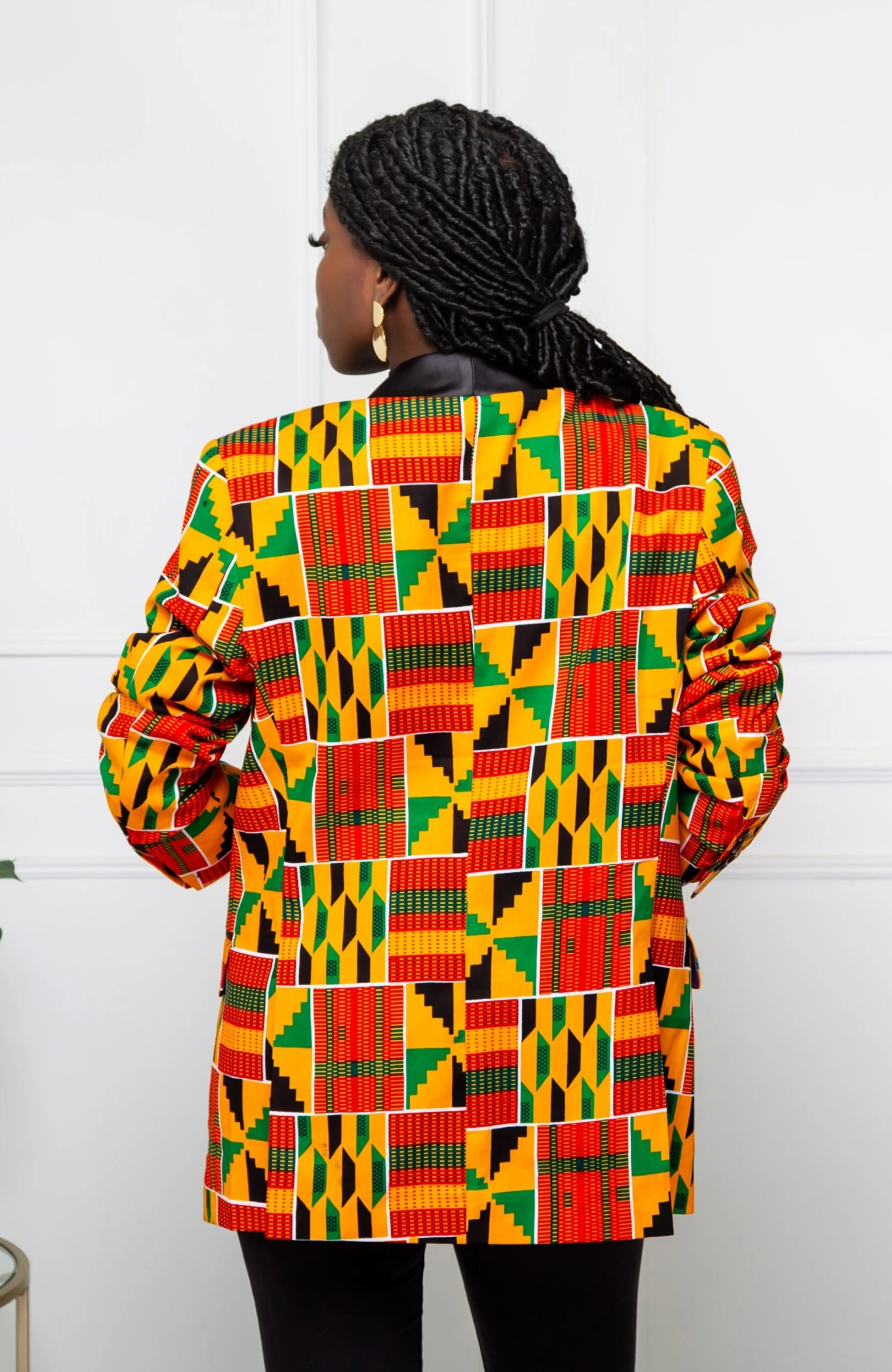 Tailored Fit Shawl Collar | Unisex African Print Blazer - KENYA - Image 4