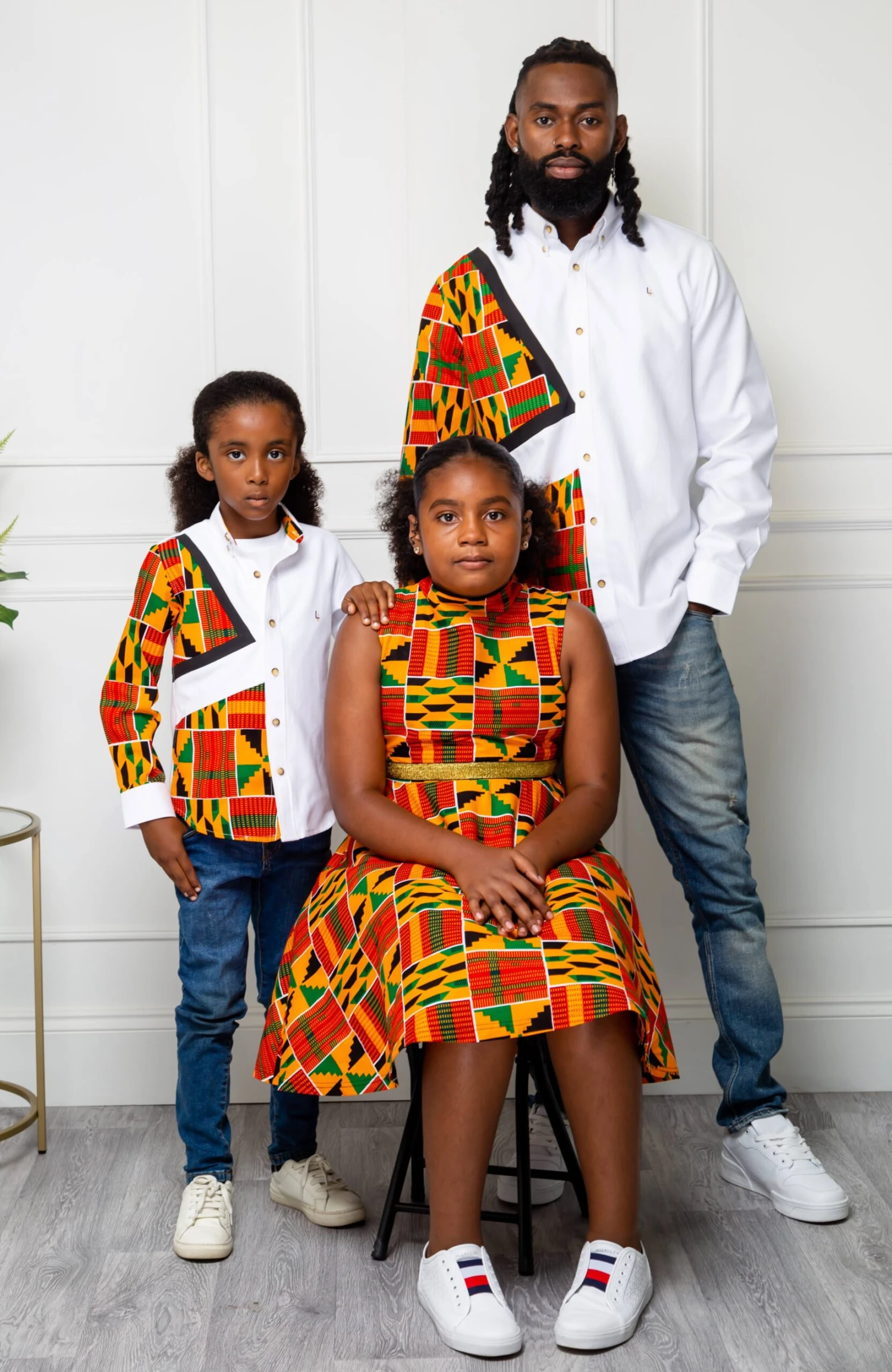 Little Girl's Party Dress | African Print High Neck Midi Dress - KENYA - Image 5