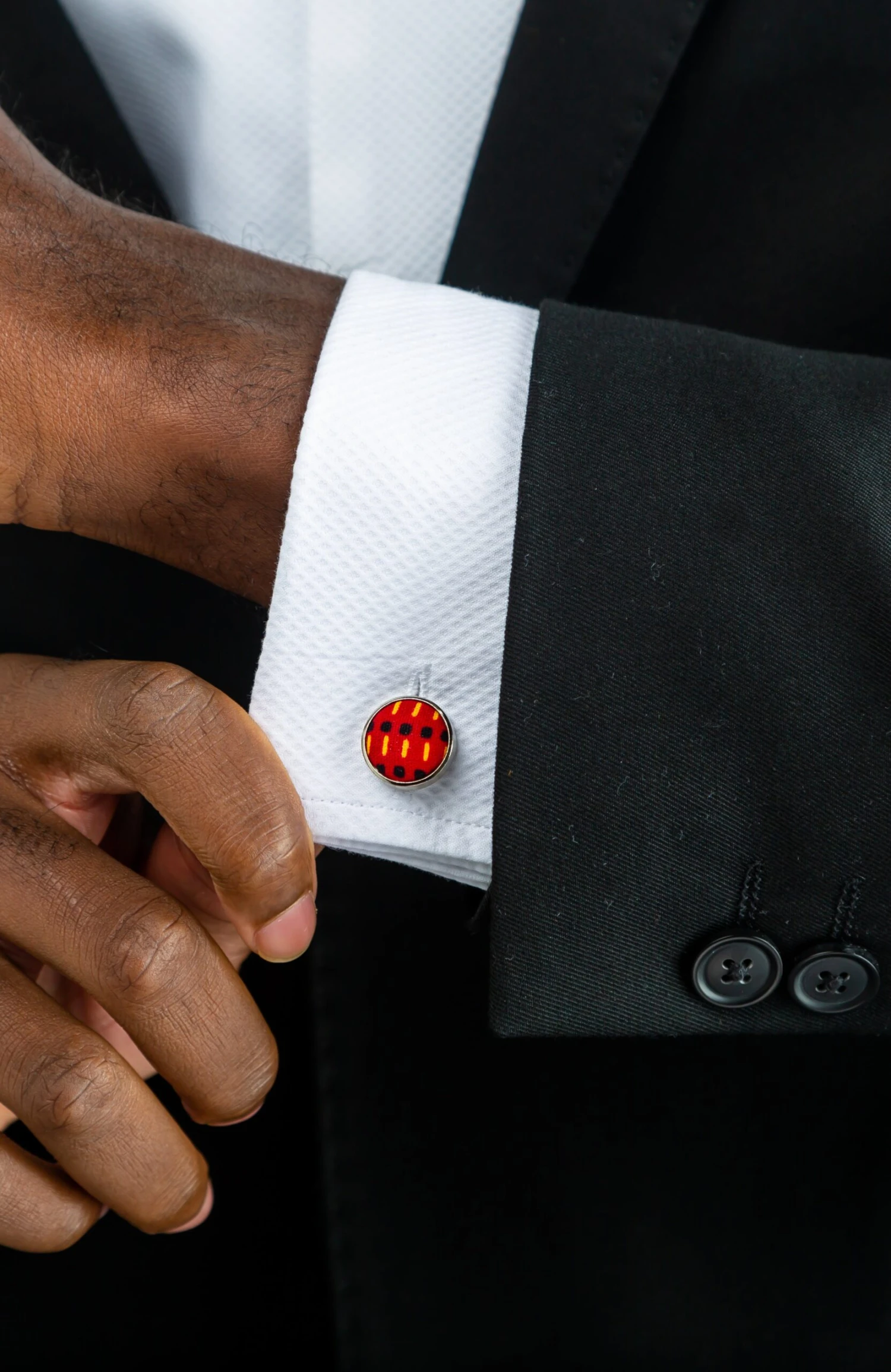 Multi-colored African Wax Necktie And Bowtie - KENDRICK - Image 7