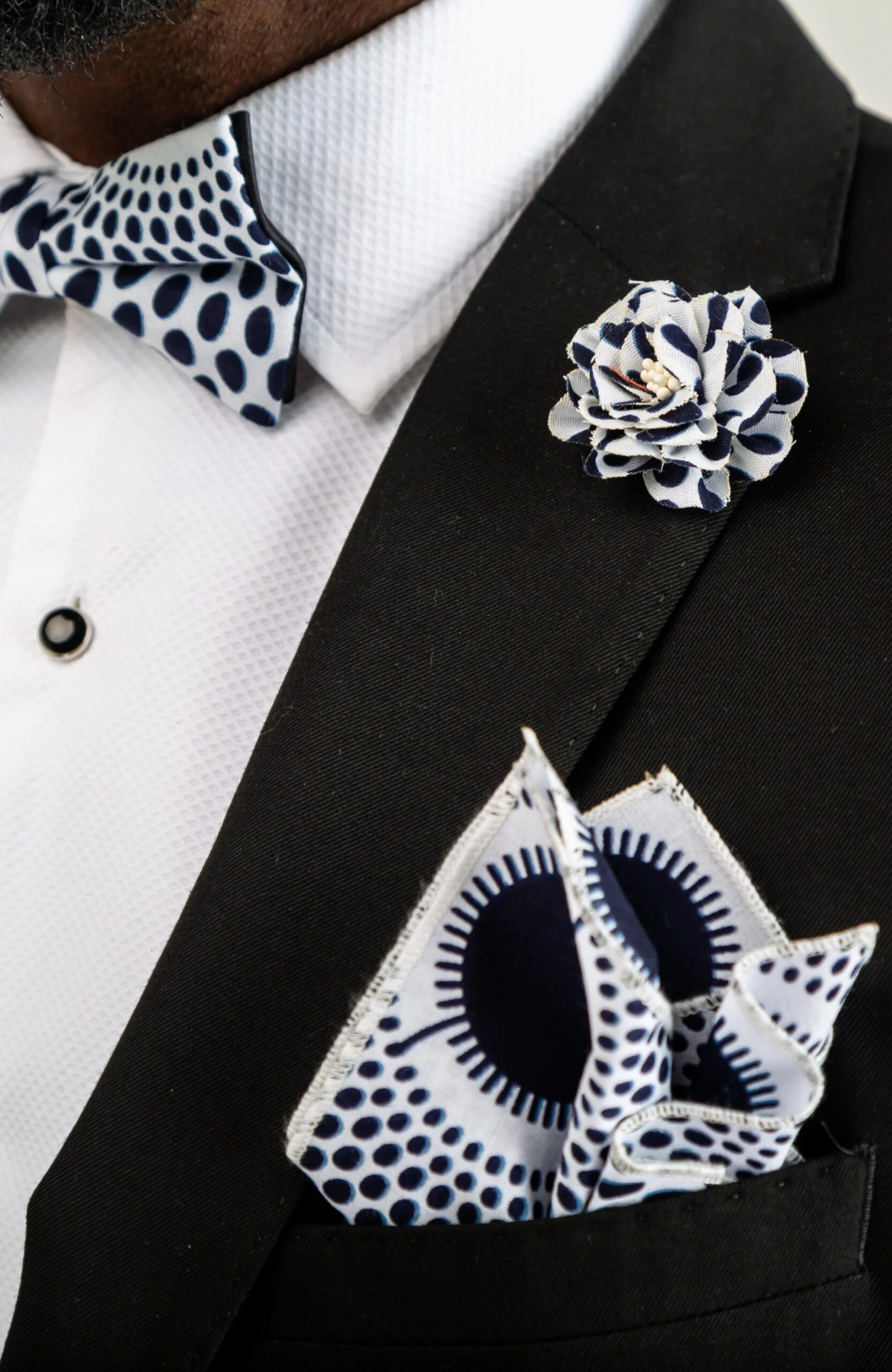 African Print Bowtie Set - Ankara Groomsmen Bowtie Set 4 Pieces - ALEXANDER - Image 4