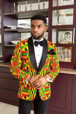 Tailored Fit Shawl Collar | African Print Blazer - KENDRICK