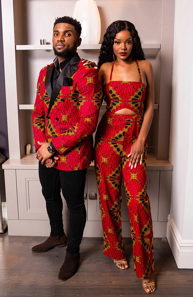 African Blazers For Men - Tailored Fit Double Breasted African Print Formal Blazer - CHARLES - Image 17