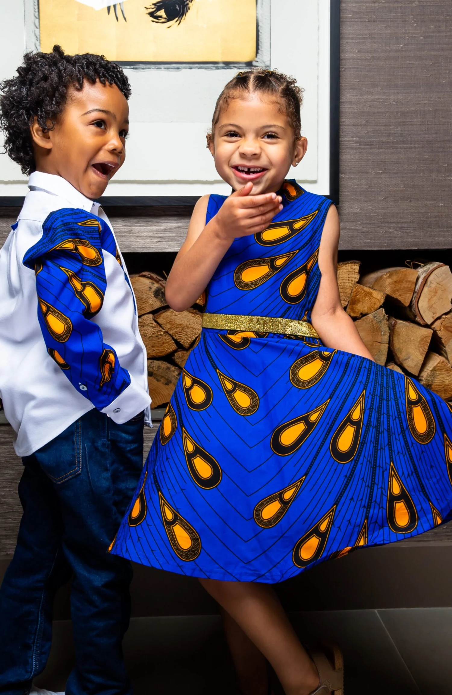 Boys Tailored-Fit African Print Shirt | V-Shaped Ankara Shirt For Boys - ELIJAH - Image 10